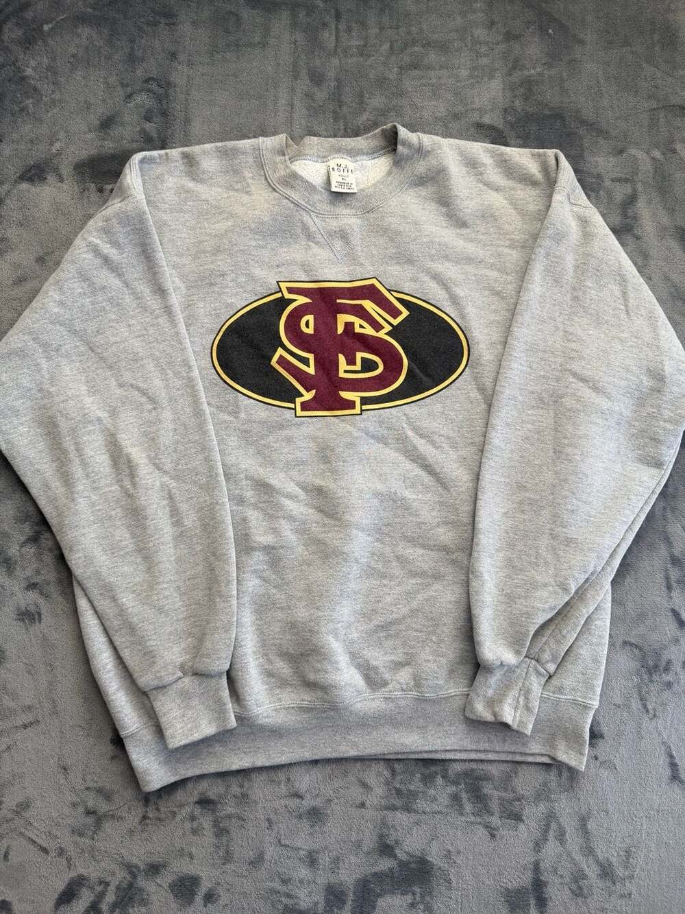 Vintage M.J. Soffe Florida State Seminoles FSU Crewneck Sweatshirt Gray XL